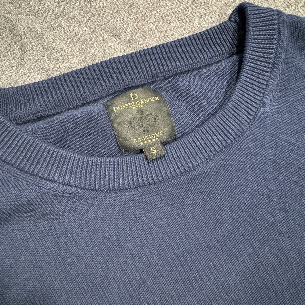 Doppleganger ITALIAN Sweater - Men's SM, Navy